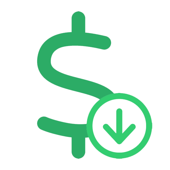 dollar-down-arrow-green