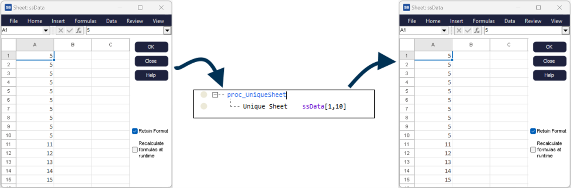 Unique Sheet VL Command - Example 1