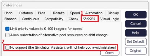 Simul8 Assistant - No Support