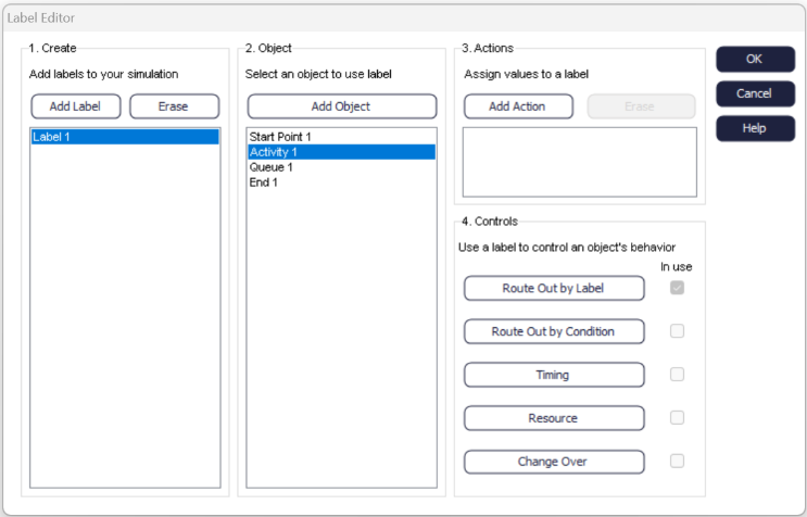 Label Editor Adding a Control