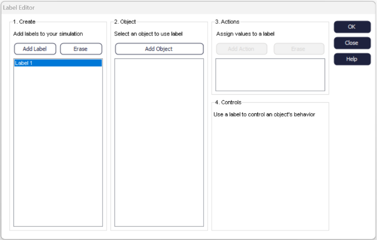 Label Editor Adding a Label