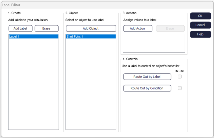 Label Editor Adding an Object