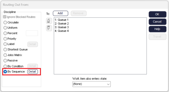 Route Out by Sequence