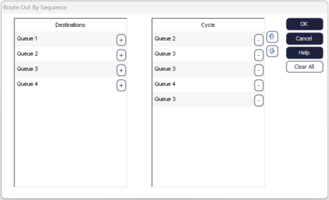 Using Route Out By Sequence