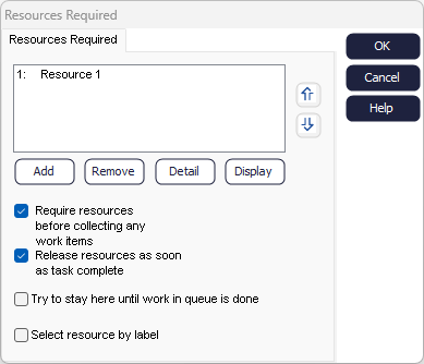 Simul8 Resource Required Dialog