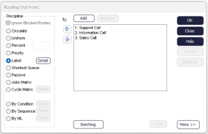 Routing Out with Labels