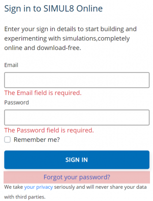Simul8 Online Forgot Password