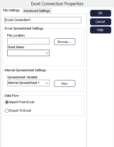 Simul8 Excel Connection Properties File Settings Simul8 Excel Connection Properties File Settings