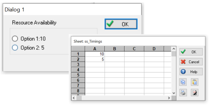 Simul8 Dialogs Using variables in text display