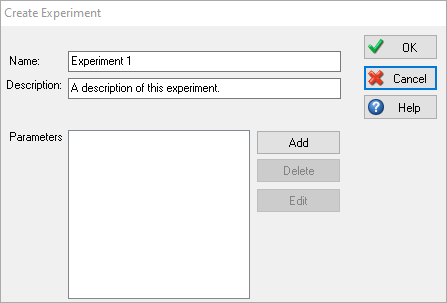 Simul8 Experiment Builder Create Experiment