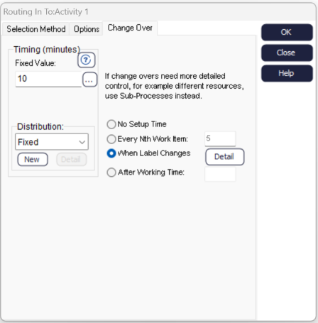 Simul8 Change Over Time Label