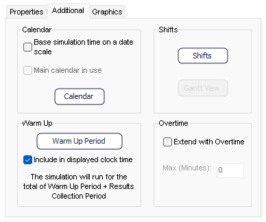 Simul8 Clock Properties Additional 