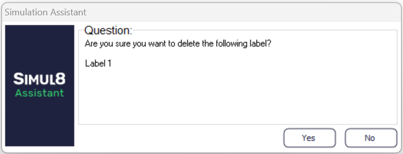 Simul8 really delete Label