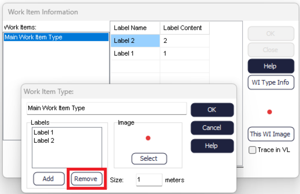 Simul8 Remove Label from Main Work Item Type