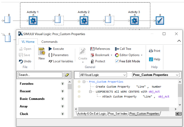 SIMUL8 Custom Property VL selected