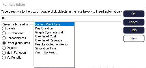 Simul8 Formula Editor Simul8 Formula Editor