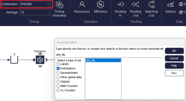 Simul8 Machine Learning Formula Editor