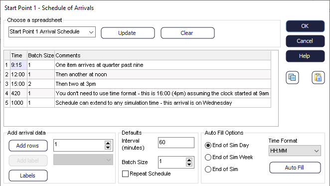 Simul8 Start Point Schedule Simul8 Start Point Schedule