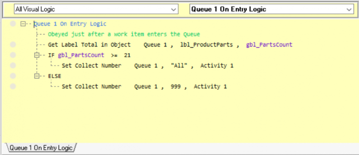 Example Visual Logic command