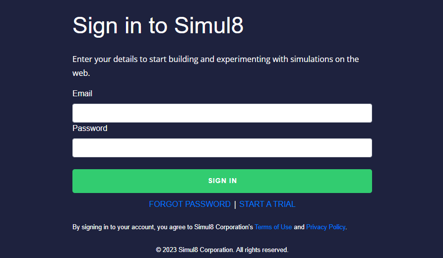 Simul8 Online Sign In  Simul8 Online Sign In