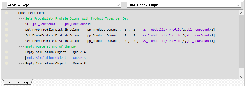 Time Check Visual Logic command