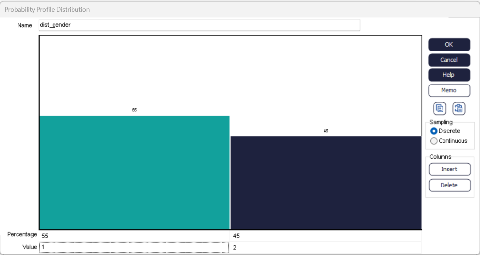 Simul8 Probability Distribution Profile